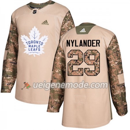 Herren Eishockey Toronto Maple Leafs Trikot William Nylander 29 Adidas 2017-2018 Camo Veterans Day Practice Authentic